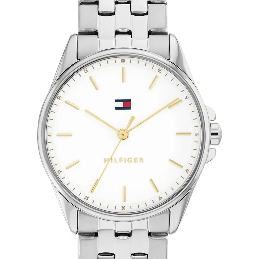 Tommy Hilfiger Jade 30mm White Dial, Silver-Tone Stainless Steel Bracelet, view 2
