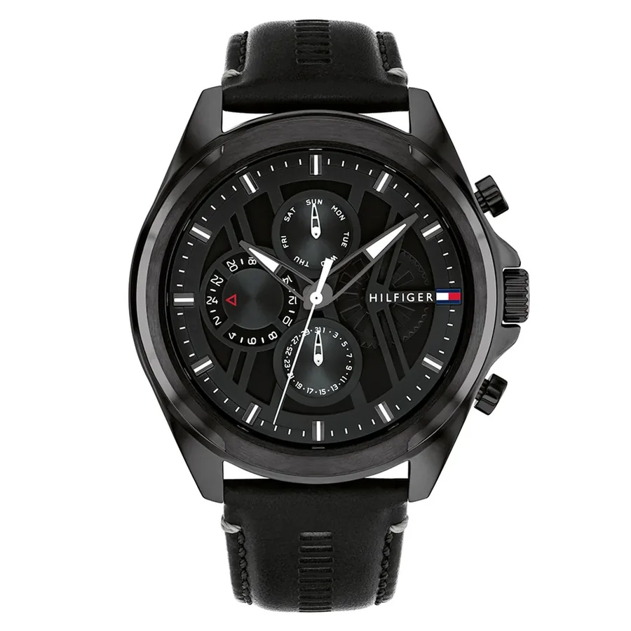 Tommy Hilfiger Jax 48mm Black Dial, front view