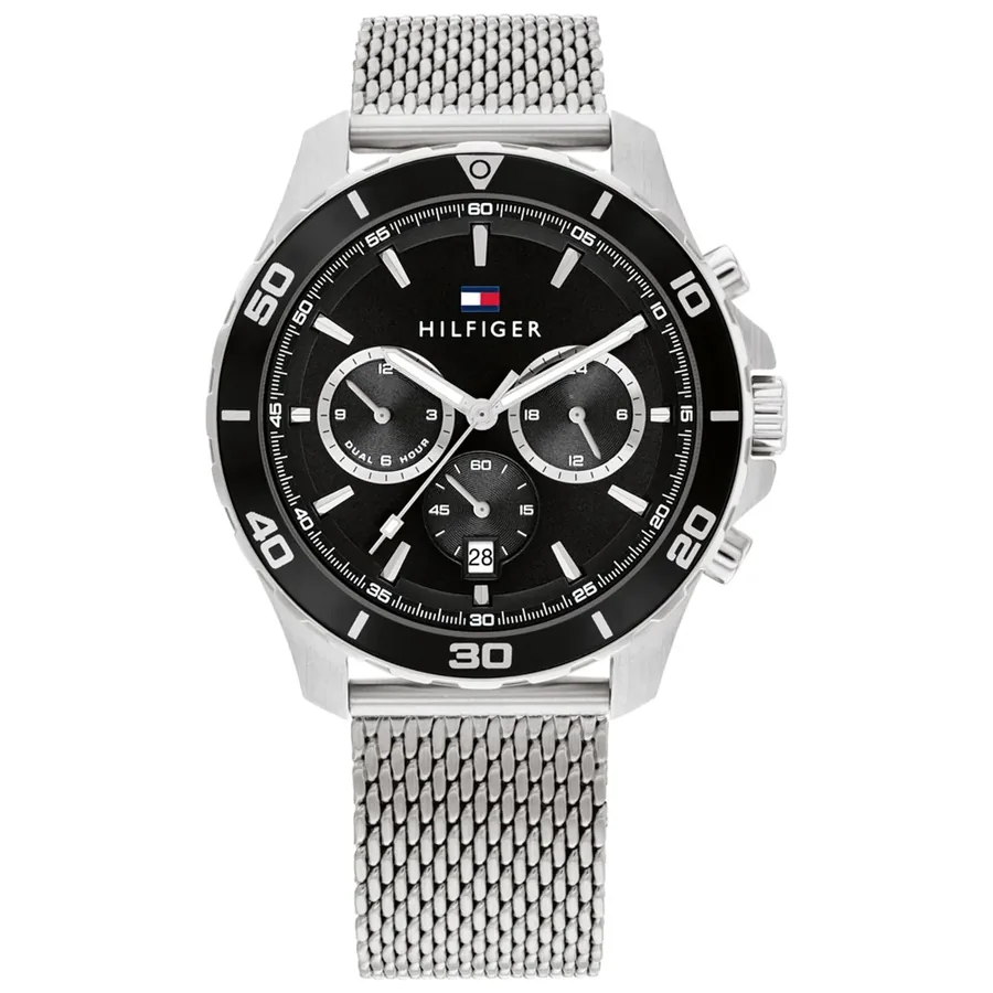 Tommy Hilfiger Jordan 43mm Black Dial, front view