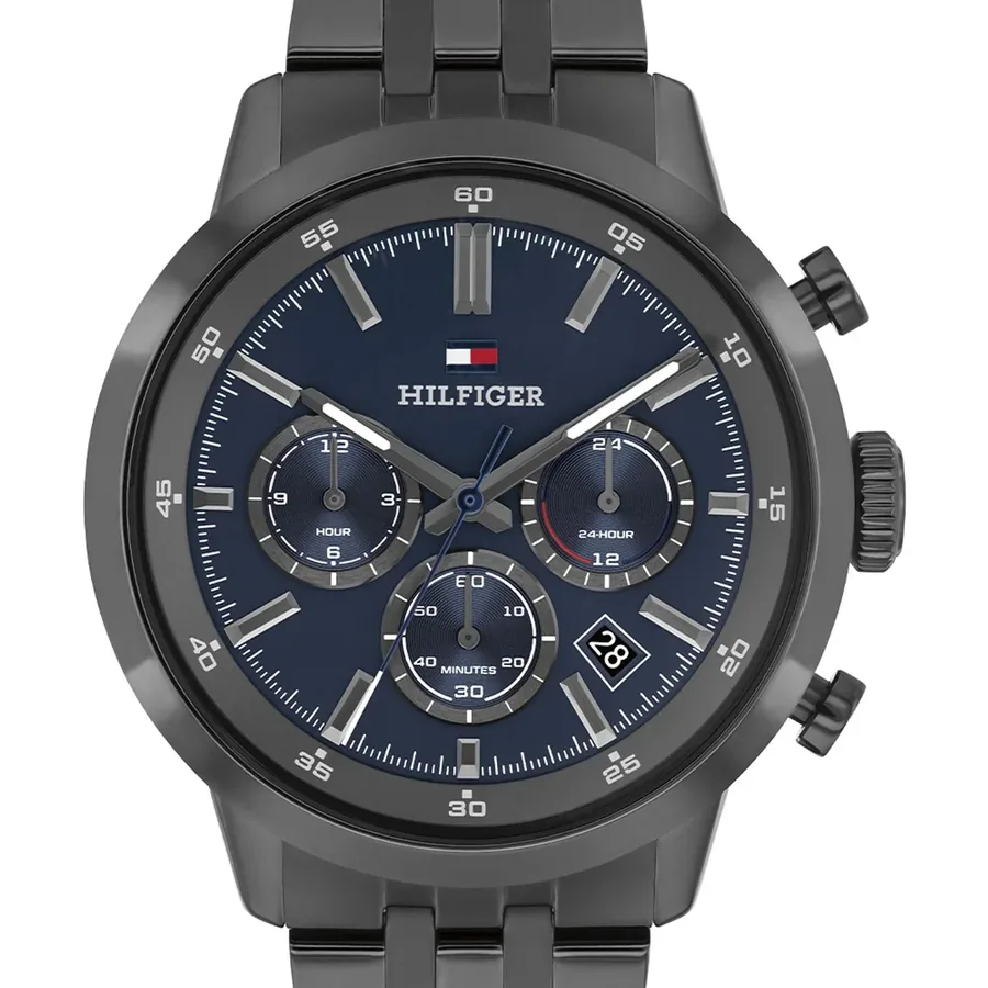 Tommy Hilfiger Kent 43mm Blue Dial, Grey Stainless Steel Bracelet, view 2