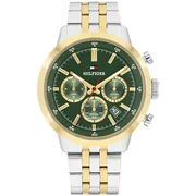 Green dial / Silver and gold-tone