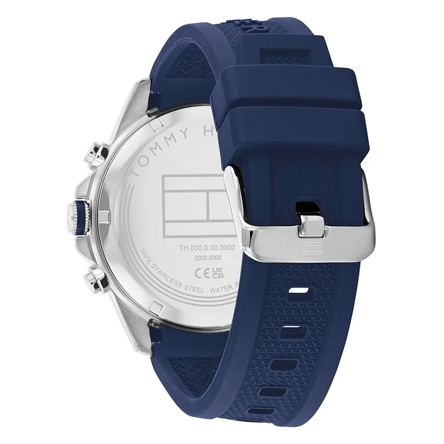 Tommy Hilfiger Lars 46mm Blue Dial, Blue Rubber Strap, view 4