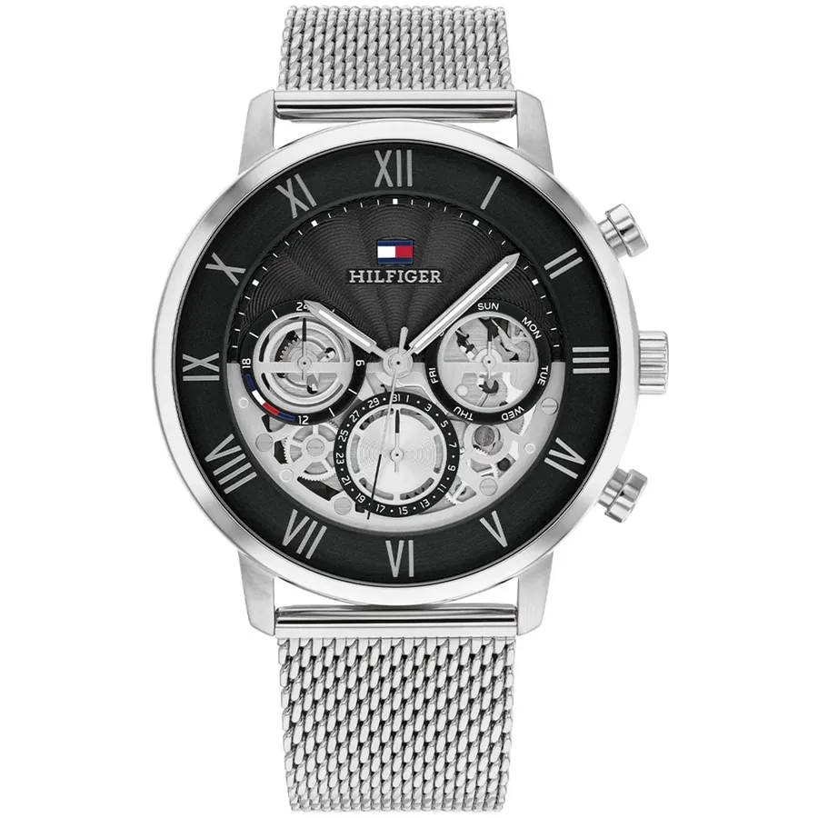 Tommy Hilfiger Legend 44mm Black Dial, front view