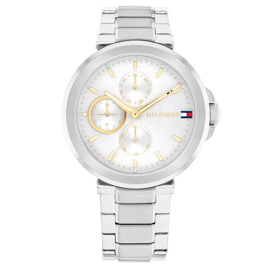 Tommy Hilfiger Lori 38mm Silvery White Dial, front view