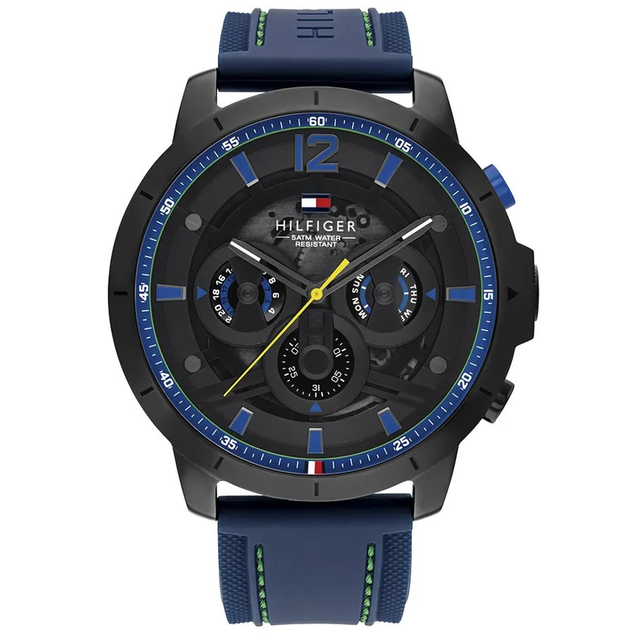 Tommy Hilfiger Luca 50mm Black Dial, front view