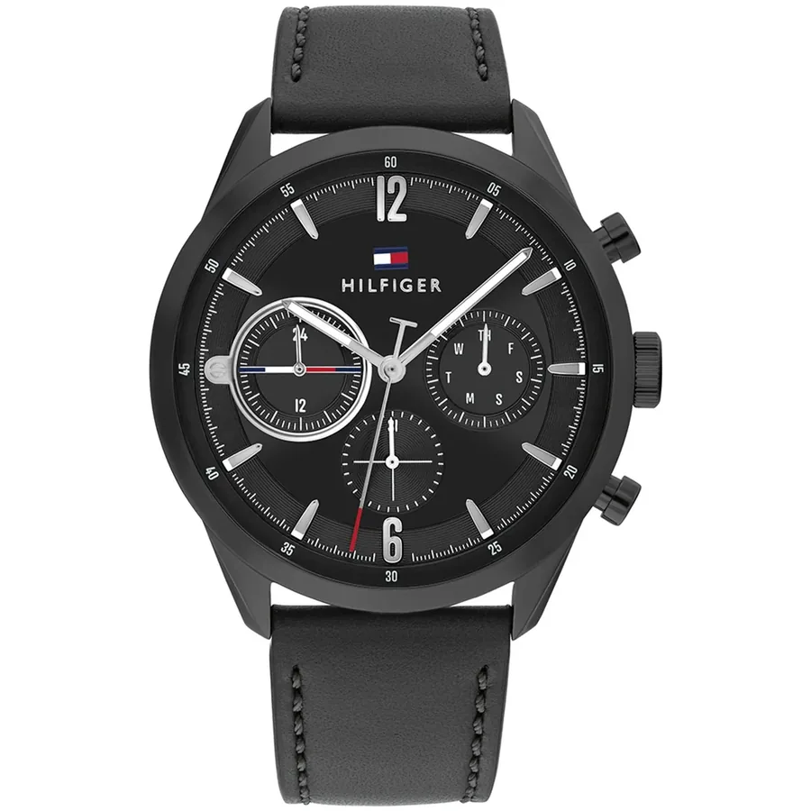 Tommy Hilfiger Matthew 44mm Black Dial, front view