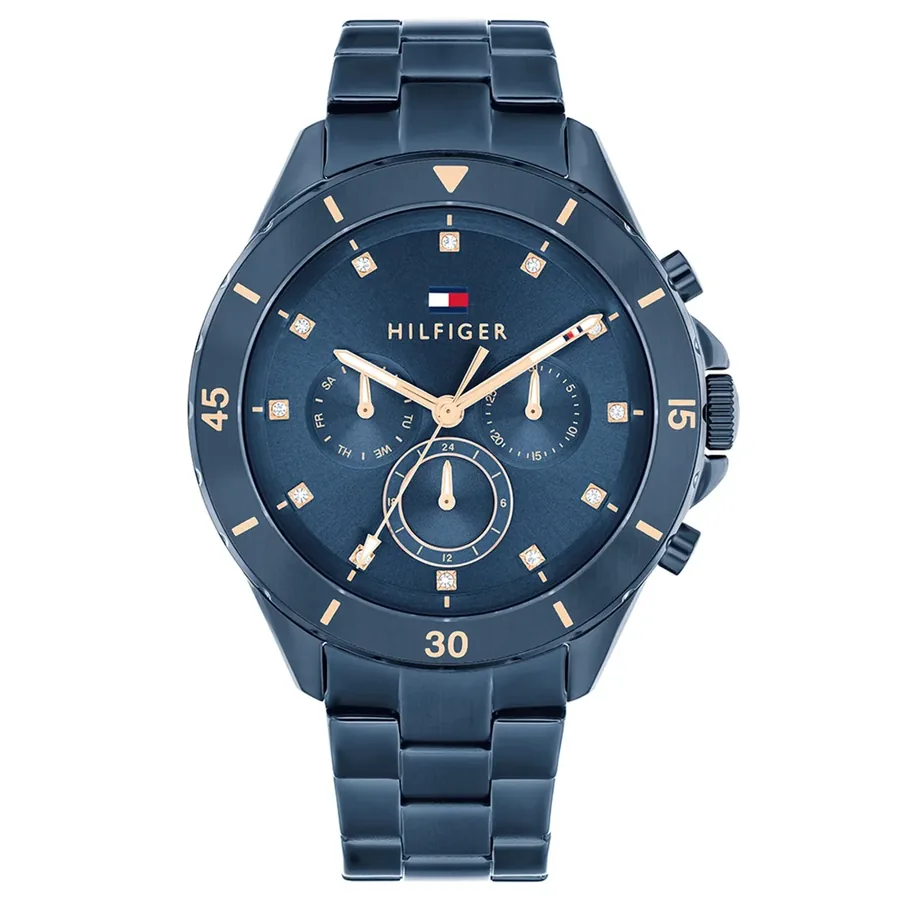 Tommy Hilfiger Mellie 40mm Blue Dial, Blue Metal Bracelet, front view
