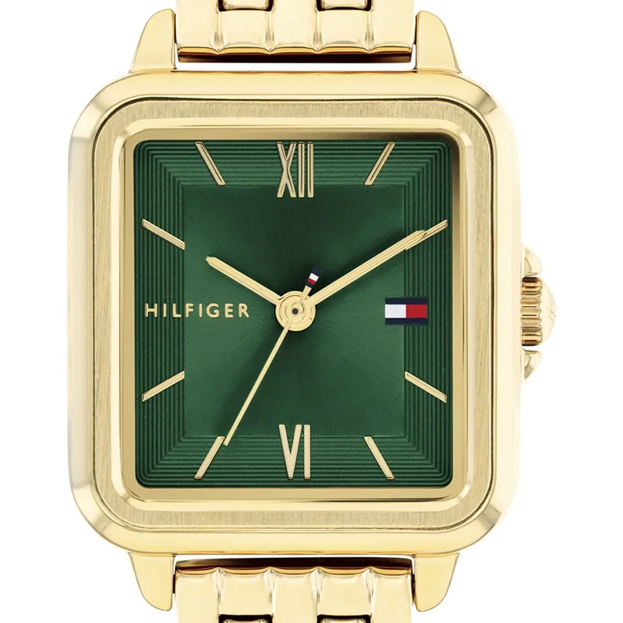 Tommy Hilfiger Mia 24mm Silvery White Dial, Gold-Tone Metal Bracelet, view 3