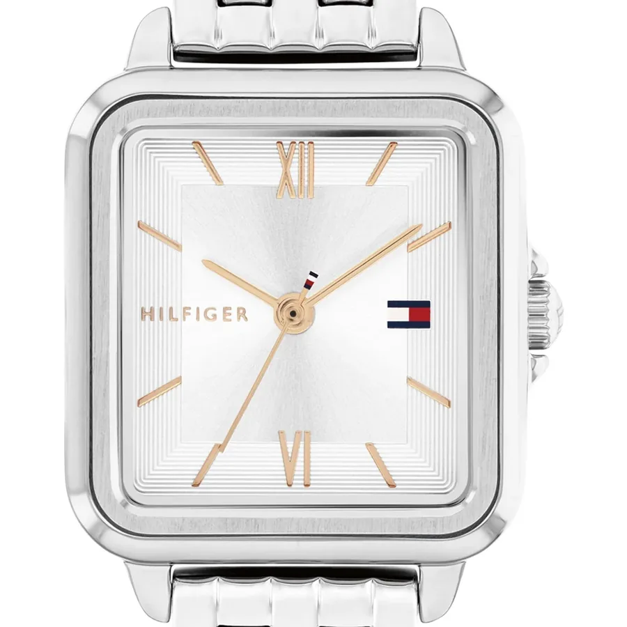 Tommy Hilfiger Mia 24mm Silvery White Dial, Silver-Tone Metal Bracelet, view 3
