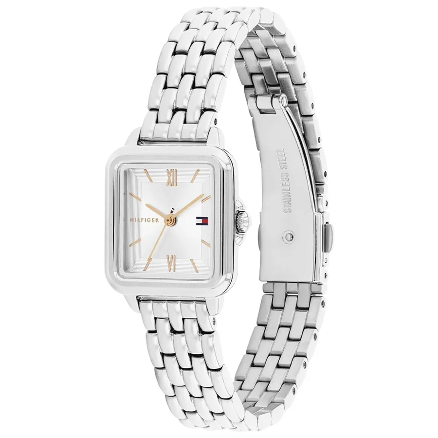 Tommy Hilfiger Mia 24mm Silvery White Dial, Silver-Tone Metal Bracelet, view 4