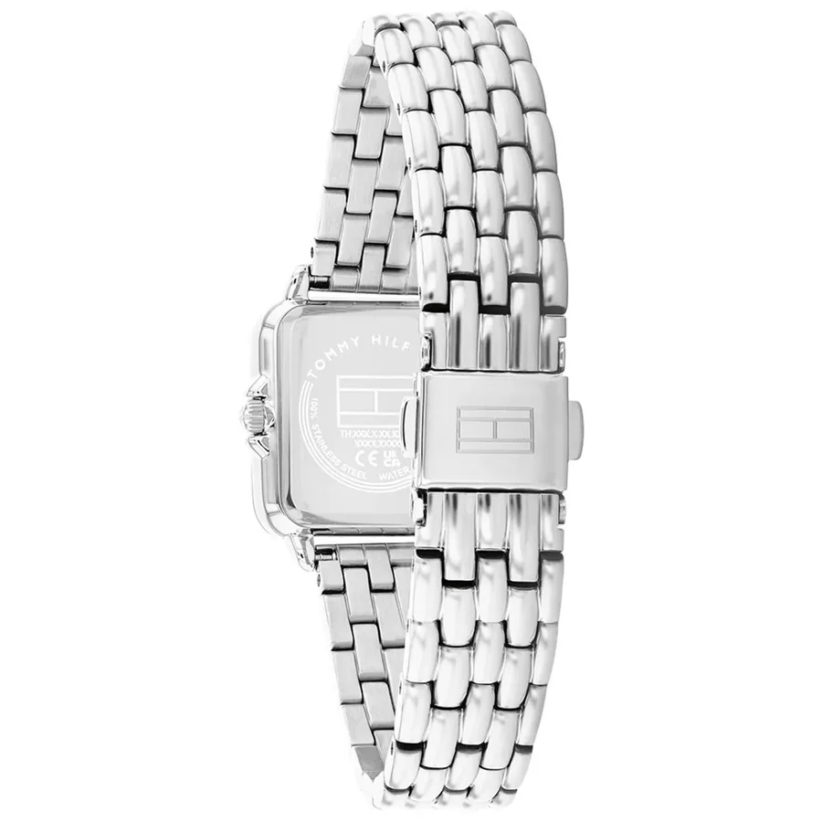 Tommy Hilfiger Mia 24mm Silvery White Dial, Silver-Tone Metal Bracelet, view 5