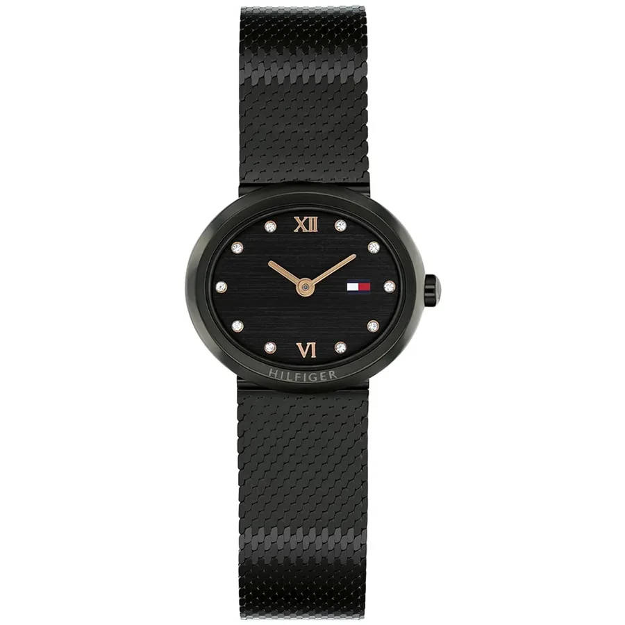 Tommy Hilfiger Moira 25mm Black Dial, front view