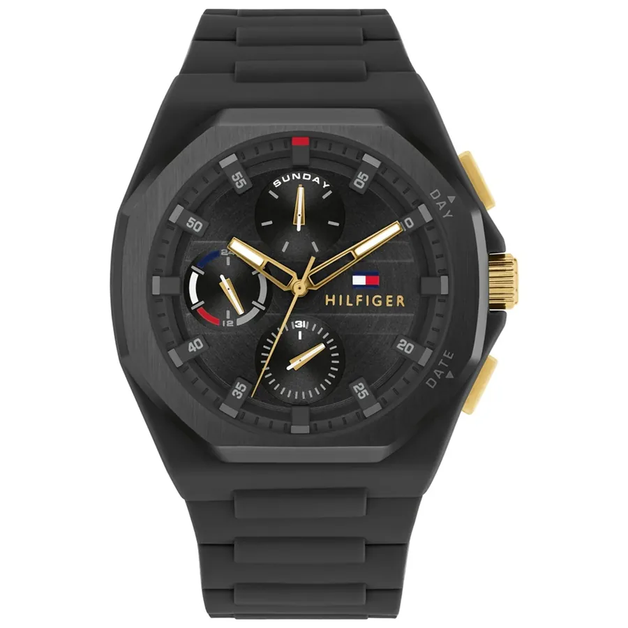 Tommy Hilfiger Neo 42mm Black Dial, front view