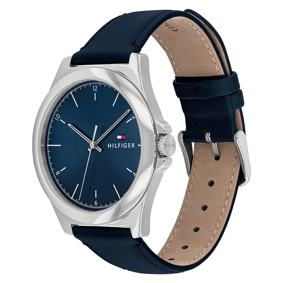 Tommy Hilfiger Norris 42mm Blue Dial, Blue Leather Strap, view 3