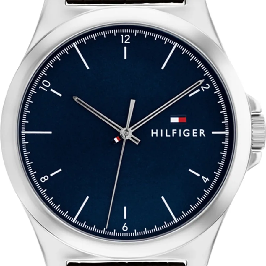Tommy Hilfiger Norris 42mm Blue Dial, Brown Leather Strap, view 2