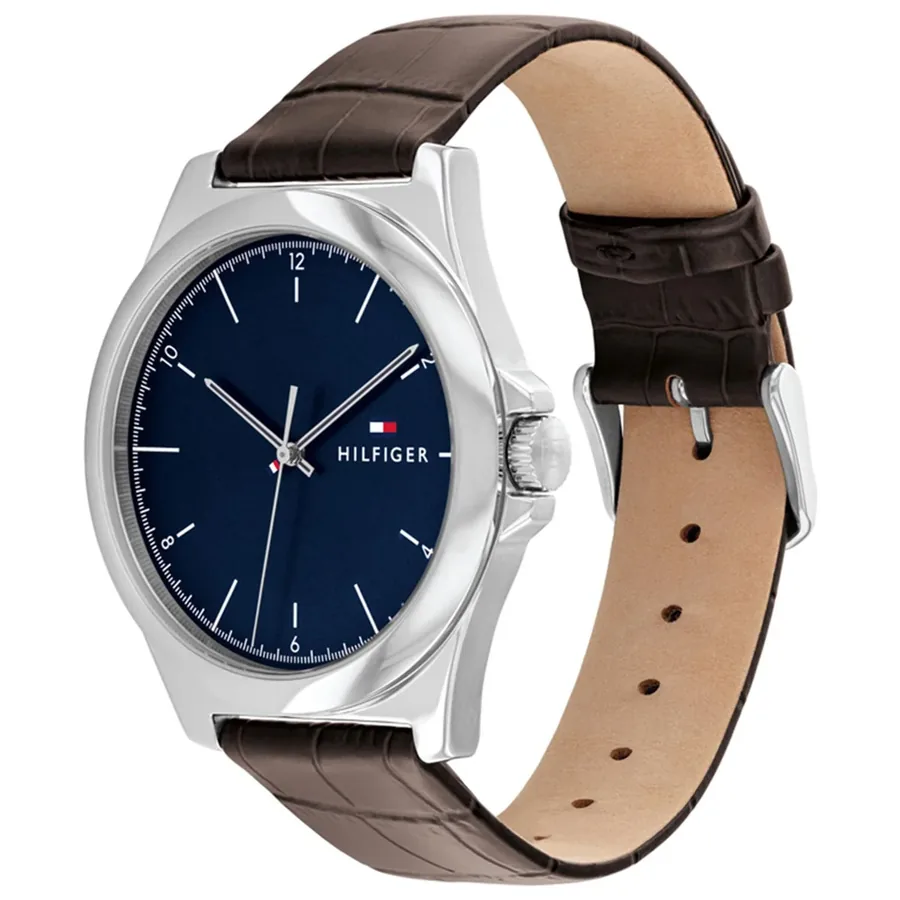 Tommy Hilfiger Norris 42mm Blue Dial, Brown Leather Strap, view 3