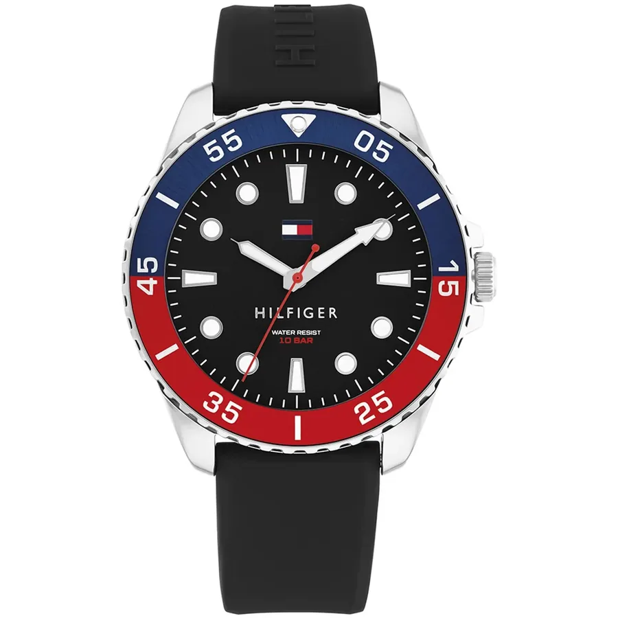 Tommy Hilfiger Oceanic 42mm Black Dial, front view