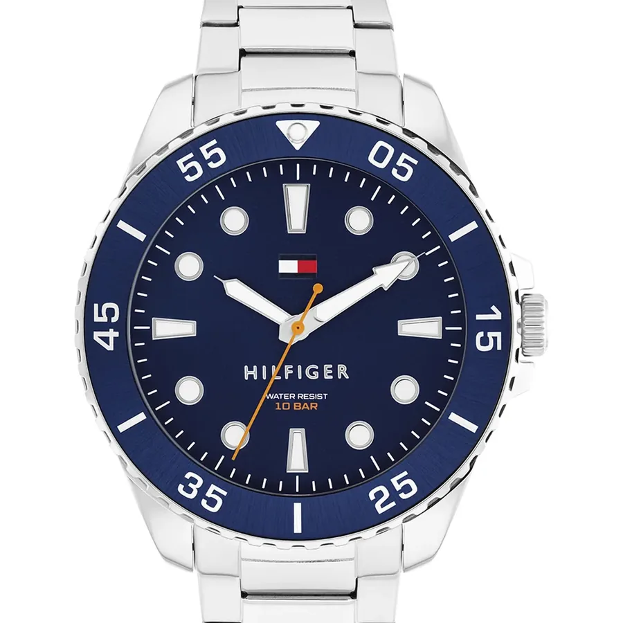 Tommy Hilfiger Oceanic 42mm Blue Dial, Silver-Tone Stainless Steel Bracelet, view 2