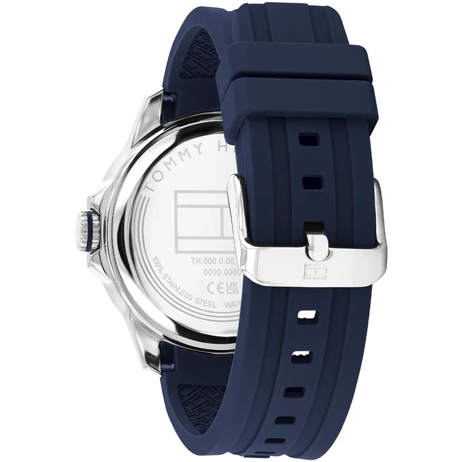 Tommy Hilfiger Remy 43mm Blue Dial, Blue Rubber Strap, view 4