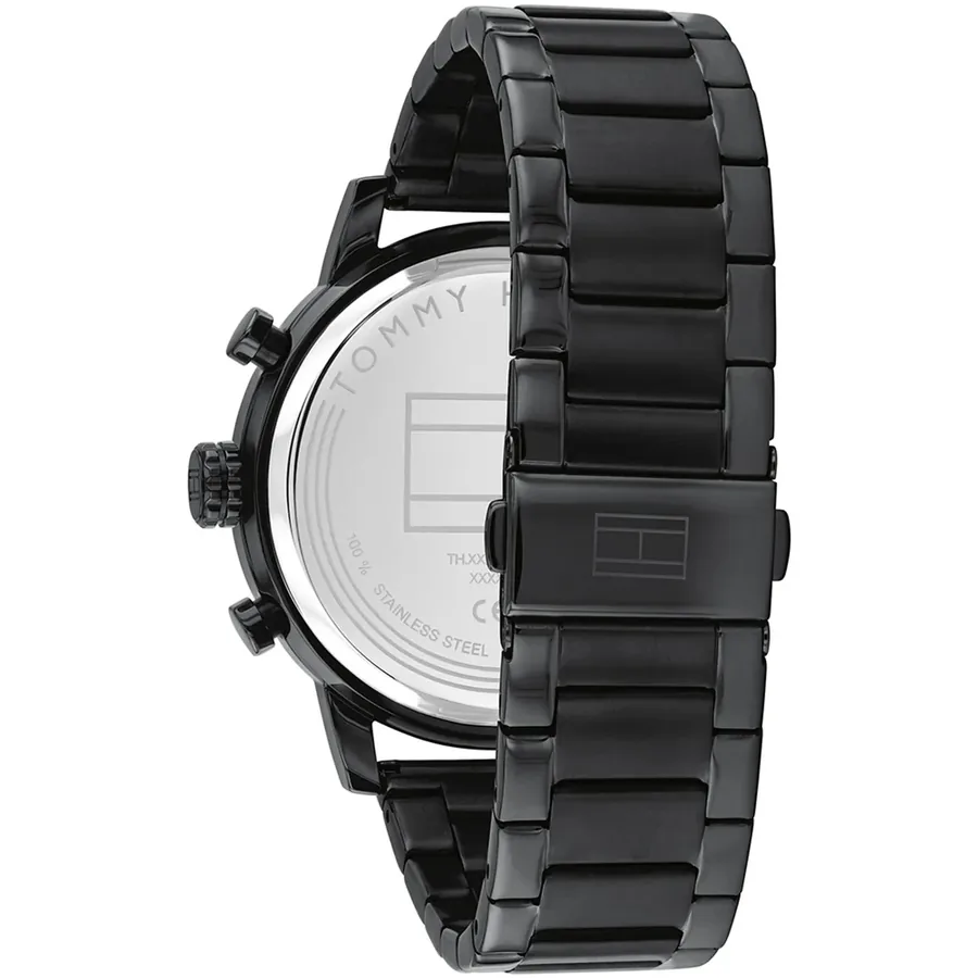 Tommy Hilfiger Rocky 46mm Black Dial, Black Metal Bracelet, view 4