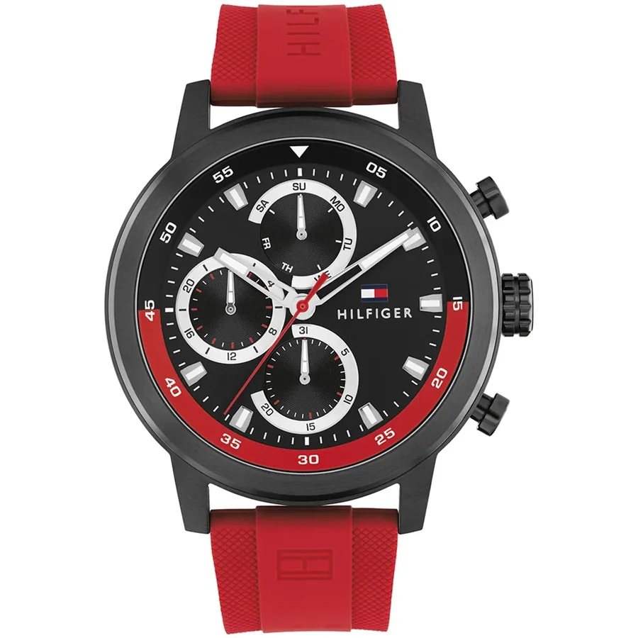 Tommy Hilfiger Rocky 46mm Black Dial, front view