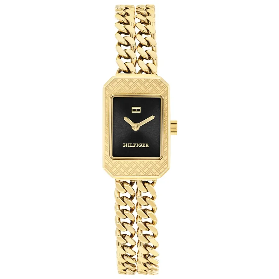Tommy Hilfiger Sarah 16x24.5mm Black Dial, front view