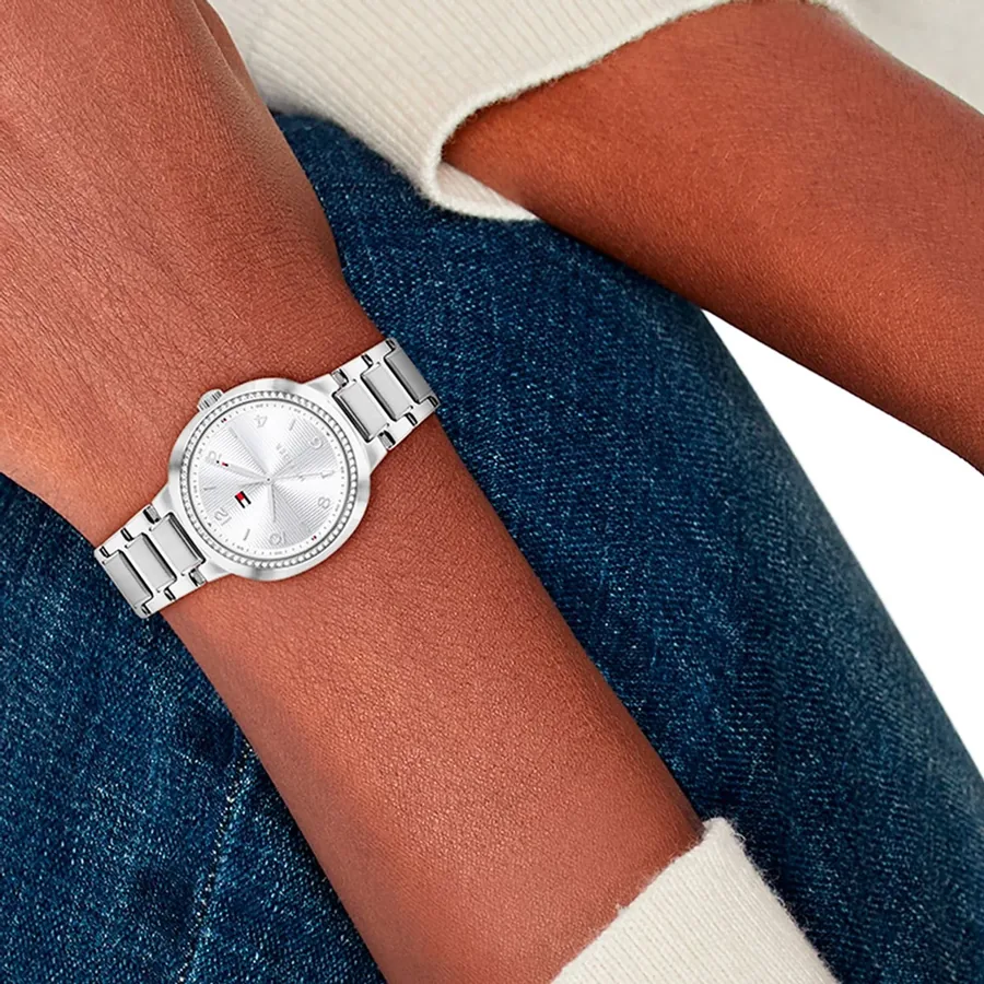 Tommy Hilfiger Savannah 32mm White Dial, Silver-Tone Stainless Steel Bracelet, view 2