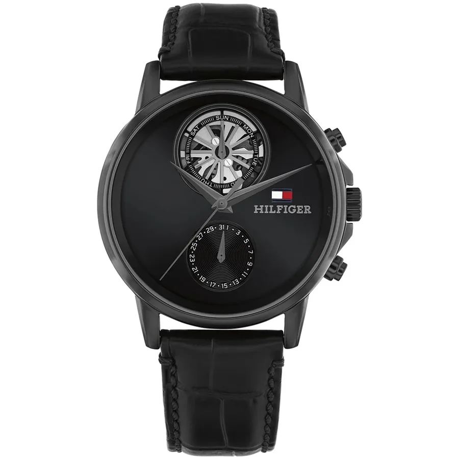 Tommy Hilfiger Stewart 40mm Black Dial, Ref. 1710748, front view