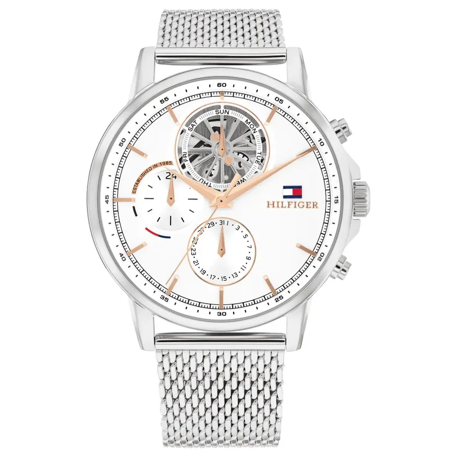 Tommy Hilfiger Stewart 40mm White Dial, front view