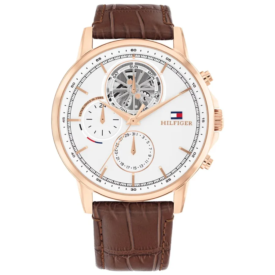 Tommy Hilfiger Stewart 44mm White Dial, front view