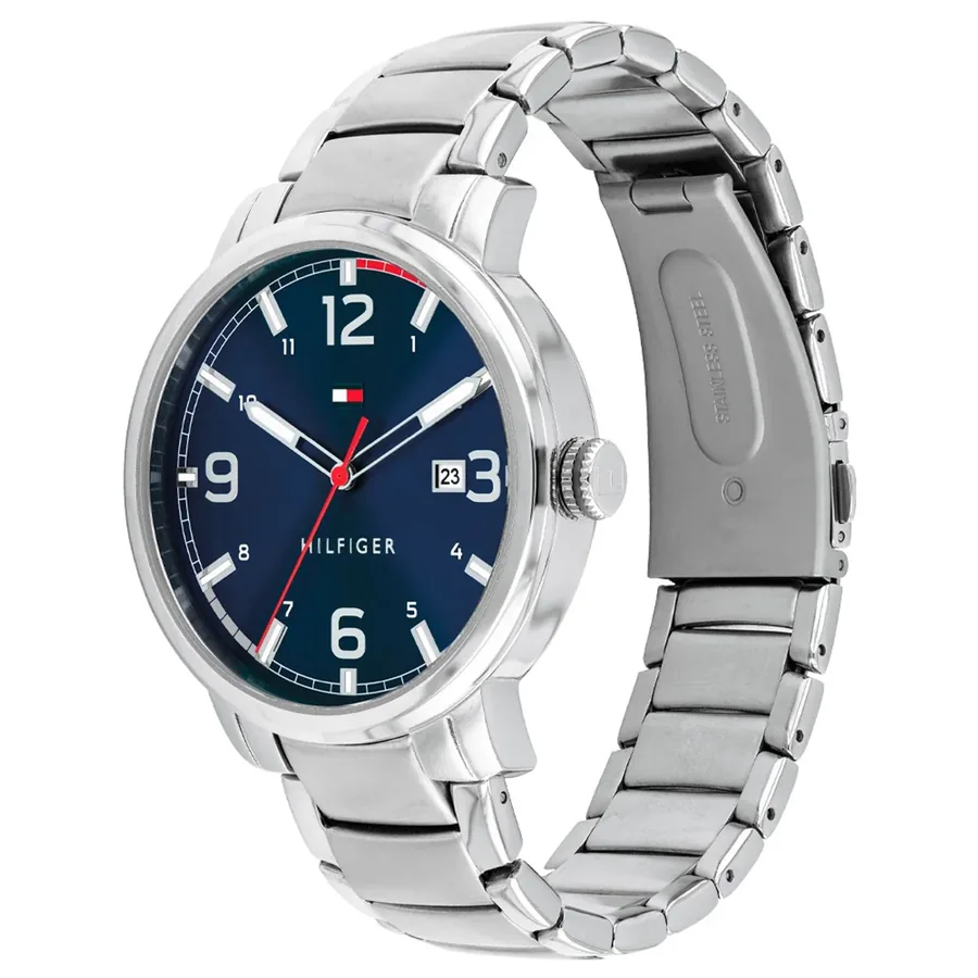 Tommy Hilfiger TH Essentials Blue Dial, Silver-Tone Stainless Steel Bracelet, Ref. 1791754, view 3