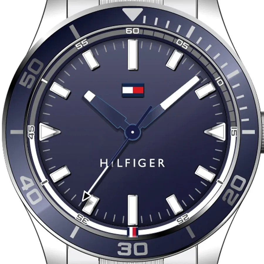 Tommy Hilfiger TH Essentials Blue Dial, Silver-Tone Stainless Steel Bracelet, Ref. 1791817, view 2