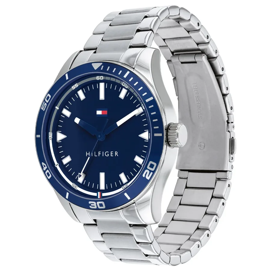 Tommy Hilfiger TH Essentials Blue Dial, Silver-Tone Stainless Steel Bracelet, Ref. 1791817, view 3