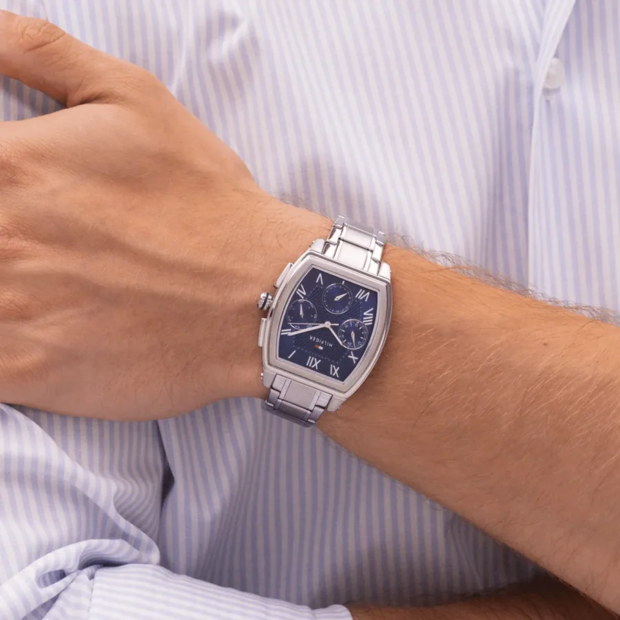 Tommy Hilfiger TH Oxford 36mm Blue Dial, Silver-Tone Stainless Steel Bracelet, view 5