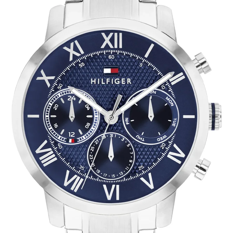 Tommy Hilfiger TH Oxford 42mm Blue Dial, Silver-Tone Stainless Steel Bracelet, view 2