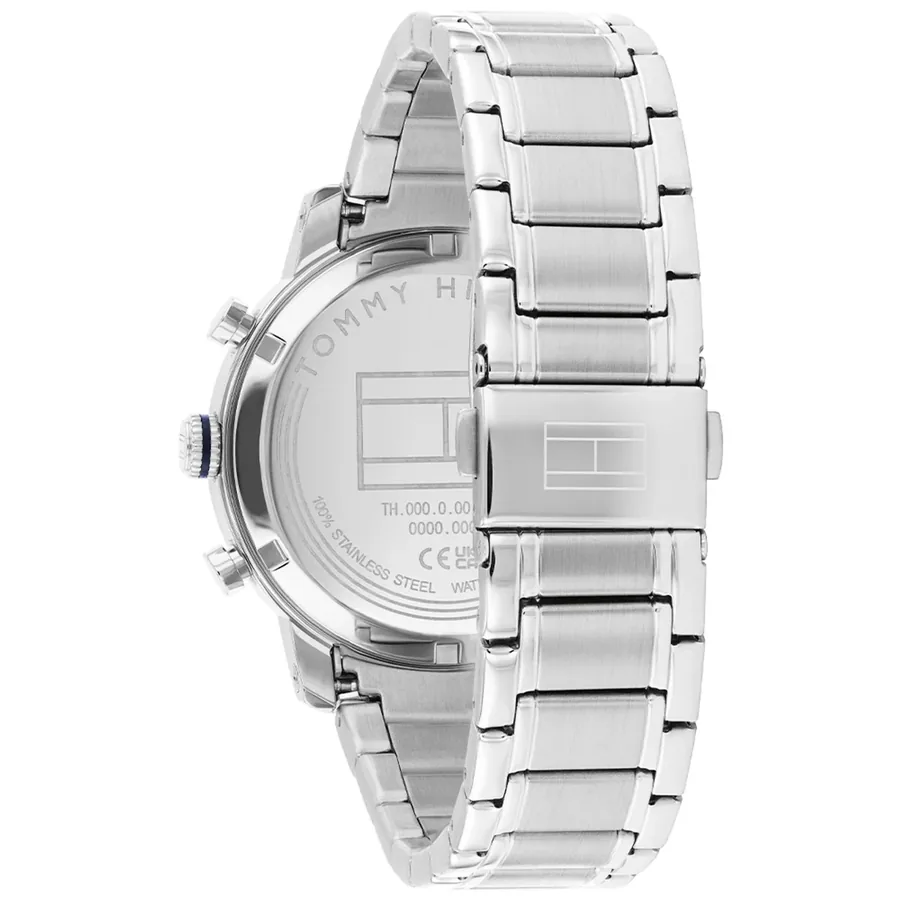 Tommy Hilfiger TH Oxford 42mm Blue Dial, Silver-Tone Stainless Steel Bracelet, view 4