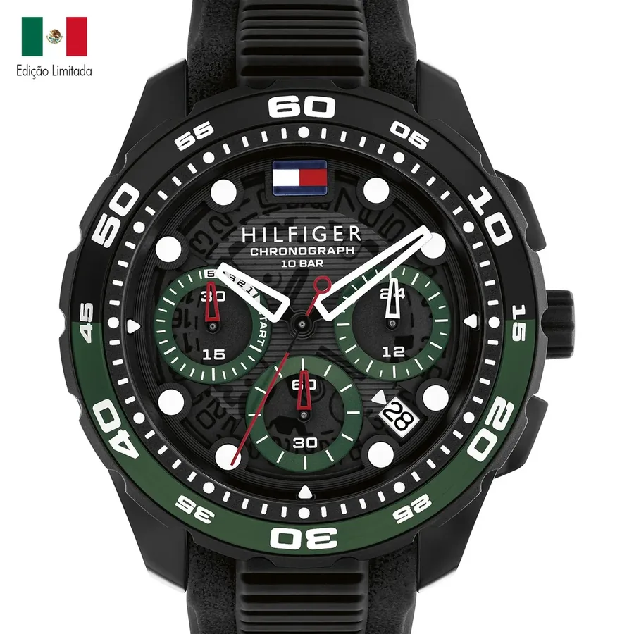 Tommy Hilfiger TH Regatta 44mm Black Dial, Black Rubber Strap, Ref. 1792247, view 2