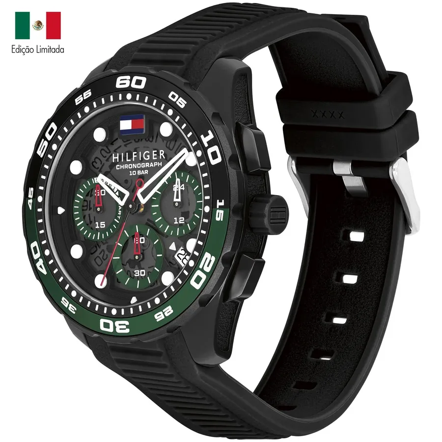 Tommy Hilfiger TH Regatta 44mm Black Dial, Black Rubber Strap, Ref. 1792247, view 3