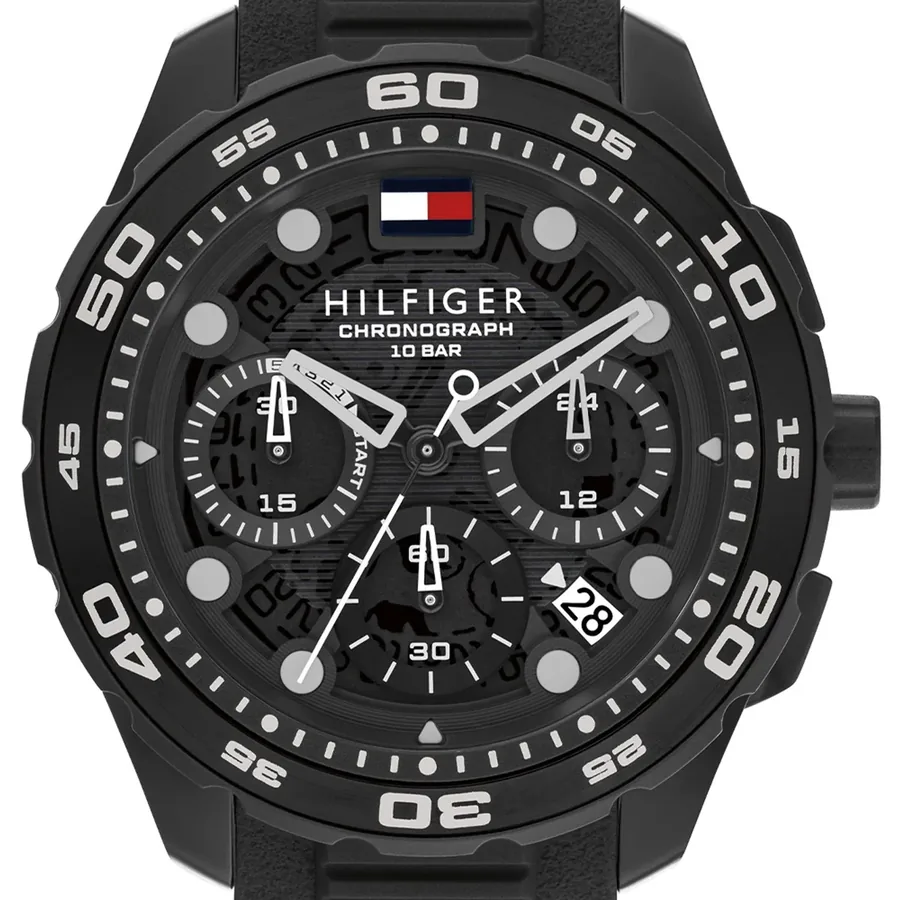 Tommy Hilfiger TH Regatta 44mm Black Dial, Black Rubber Strap, Ref. 1792233, view 2