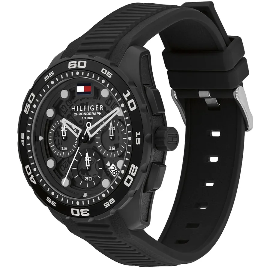Tommy Hilfiger TH Regatta 44mm Black Dial, Black Rubber Strap, Ref. 1792233, view 3