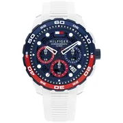 Blue dial / White