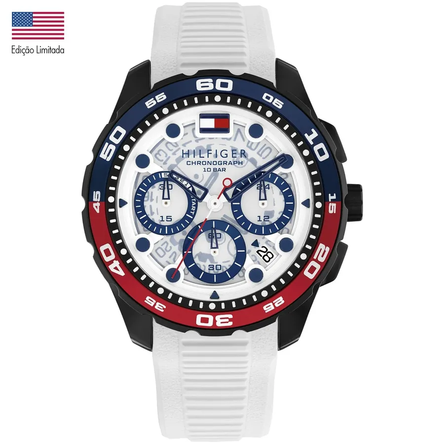 Tommy Hilfiger TH Regatta 44mm White Dial, front view