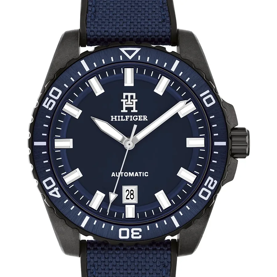 Tommy Hilfiger TH85 Carbon Auto 42mm Blue Dial, view 2