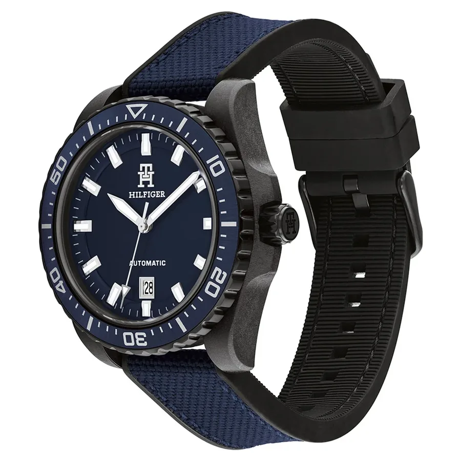 Tommy Hilfiger TH85 Carbon Auto 42mm Blue Dial, view 3