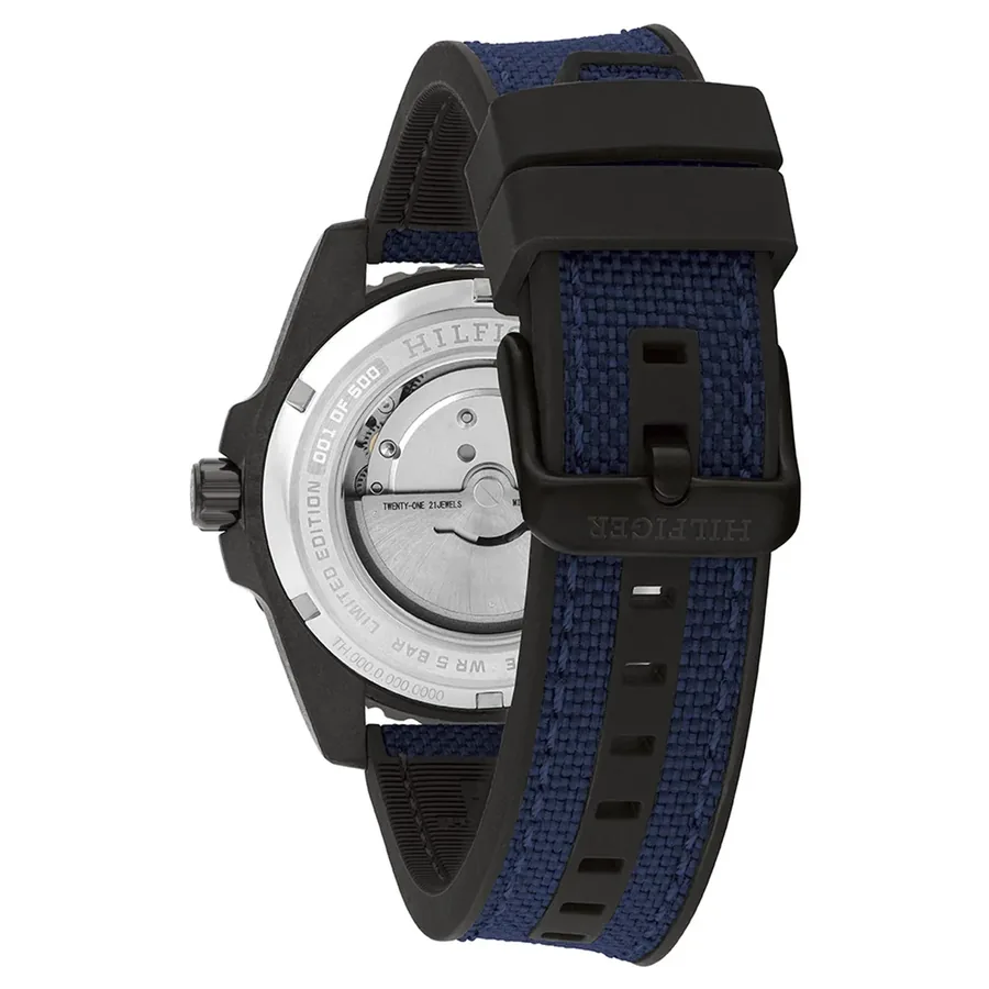 Tommy Hilfiger TH85 Carbon Auto 42mm Blue Dial, view 4