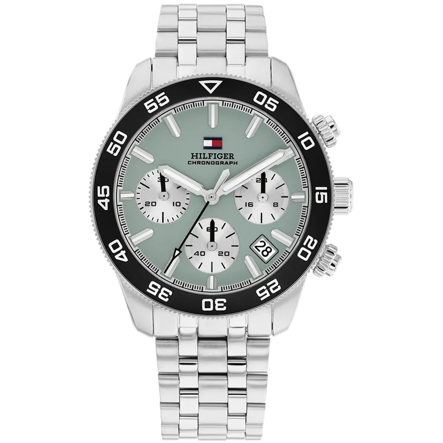 Tommy Hilfiger TH85 Chronograph 41mm Blue-Green Dial, front view