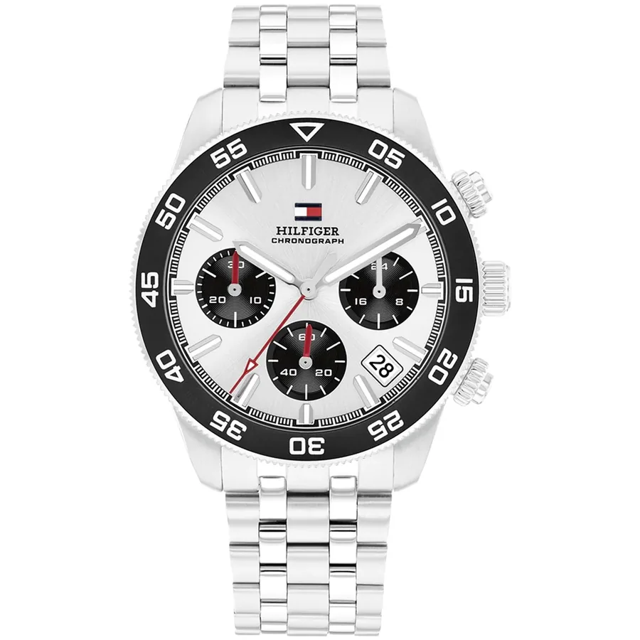 Tommy Hilfiger TH85 Chronograph 41mm Silver Dial, front view