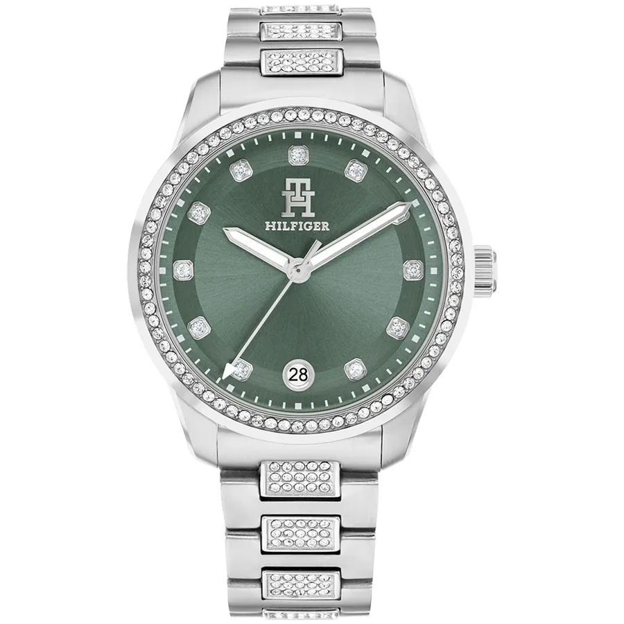 Tommy Hilfiger TH85 Crystals 36mm Green Dial, front view