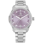 Lilac dial / Silver-tone