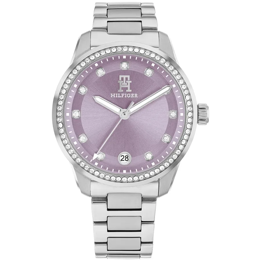 Tommy Hilfiger TH85 Crystals 36mm Lilac Dial, front view